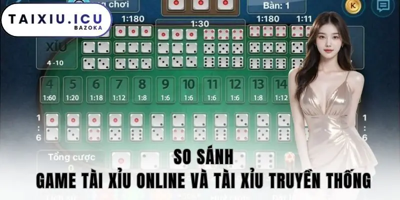 So sánh game tài xỉu online và tài xỉu truyền thống